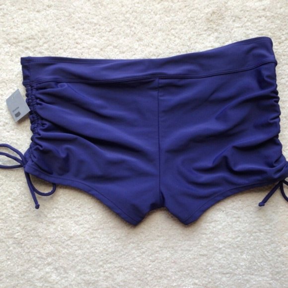 NWT - Mossimo Women's Swim Shorts blue Large - Picture 2 of 4